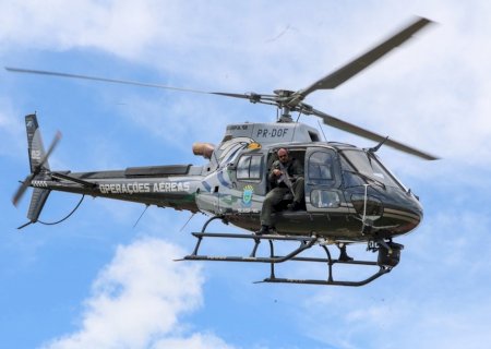 ANGÉLICA: Helicóptero agita município com ação de patrulhamento aéreo