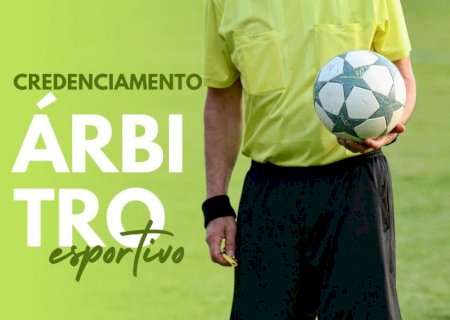 Município de Angélica realiza credenciamento para arbitragem de jogos.