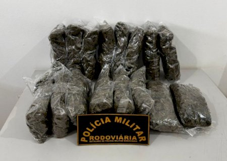 ANGÉLICA: Polícia Militar Rodoviária apreende 3,2 kg de Skunk