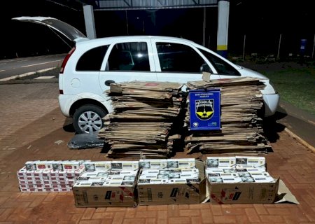 ANGÉLICA: Polícia Militar Rodoviária apreende carga de cigarros contrabandeados na MS-145
