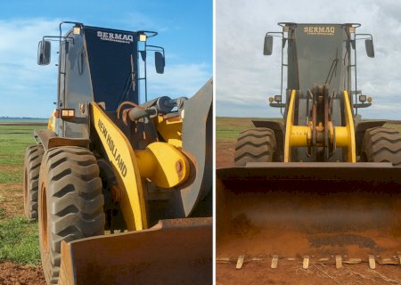 Empresário de Angélica tem Pá Carregadeira furtada em área rural de Jateí