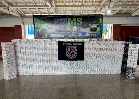 DEODÁPOLIS: Força Tática apreende mais de 1,6 mil pacotes de cigarros de contrabando na MS-276